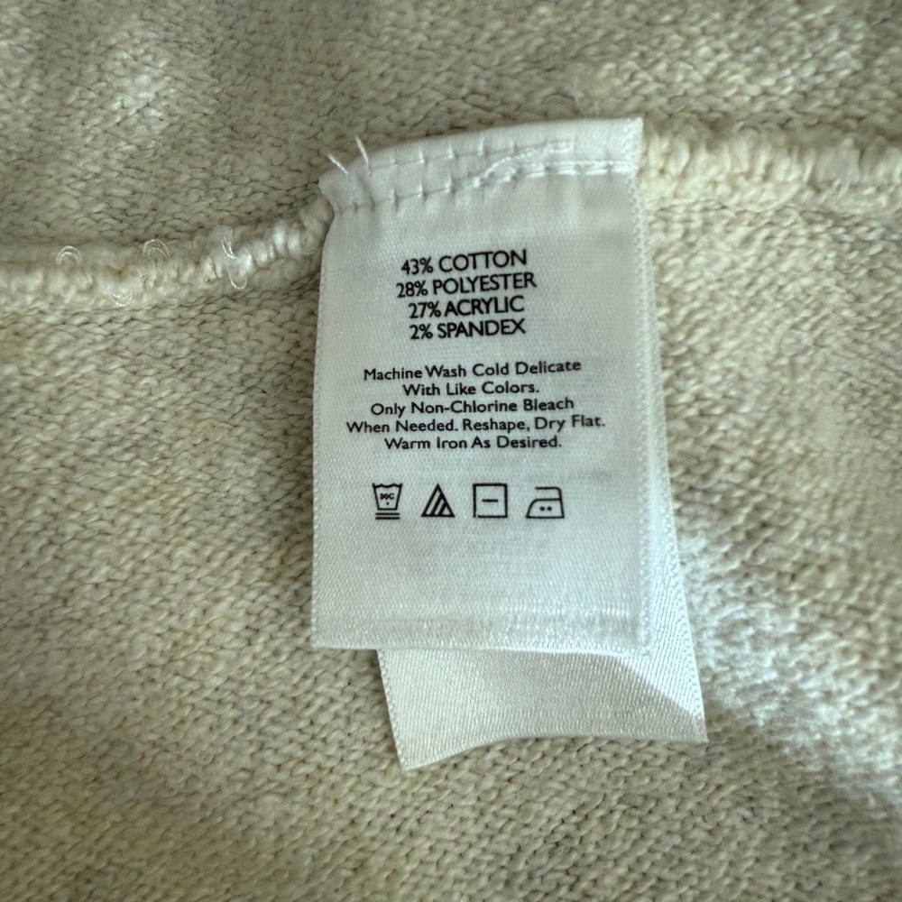 Eddie Bauer Sleepwear Cardigan Sweater Women's Small Cream Weekend Waterfall - Picture 8 of 10